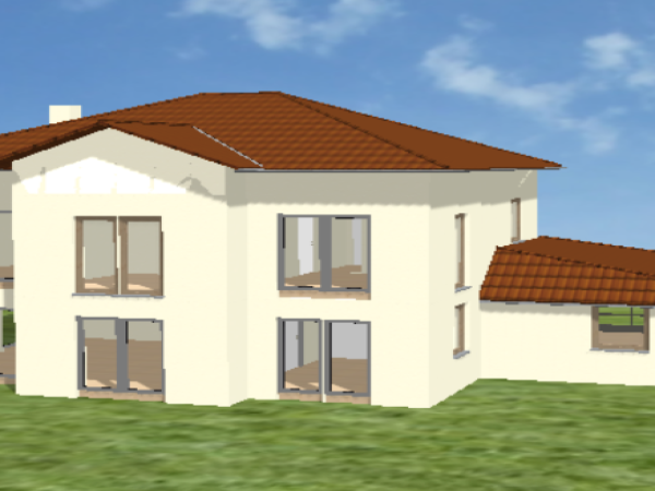 1Haus 180 m Walmdach 